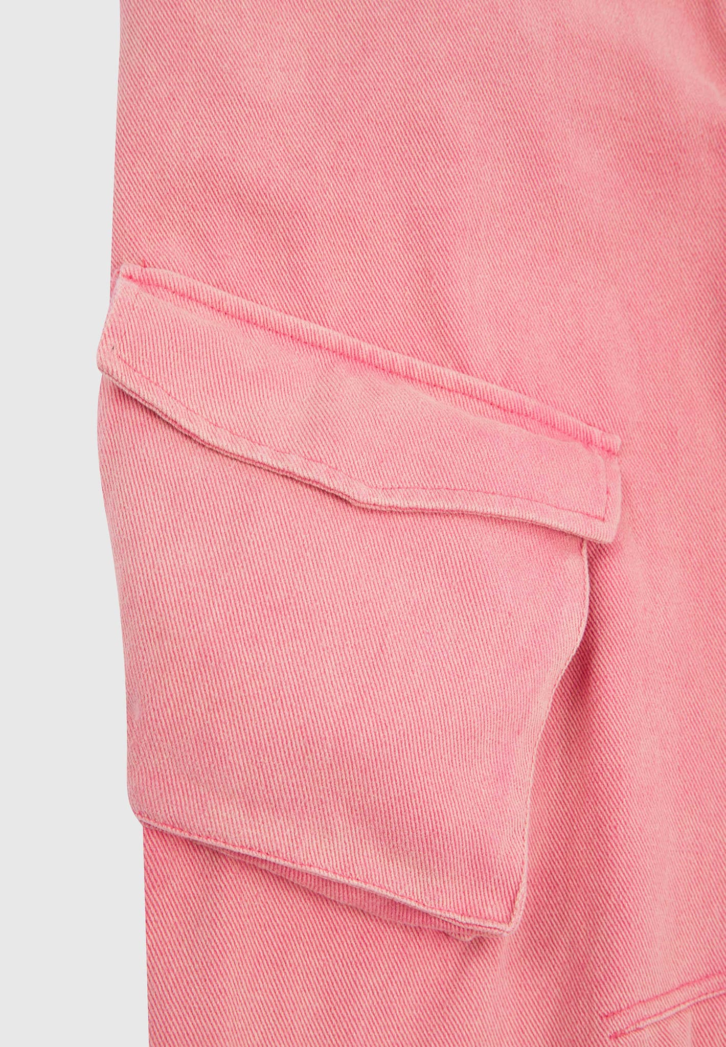 High Waisted Cargo Pants - Washed Pink