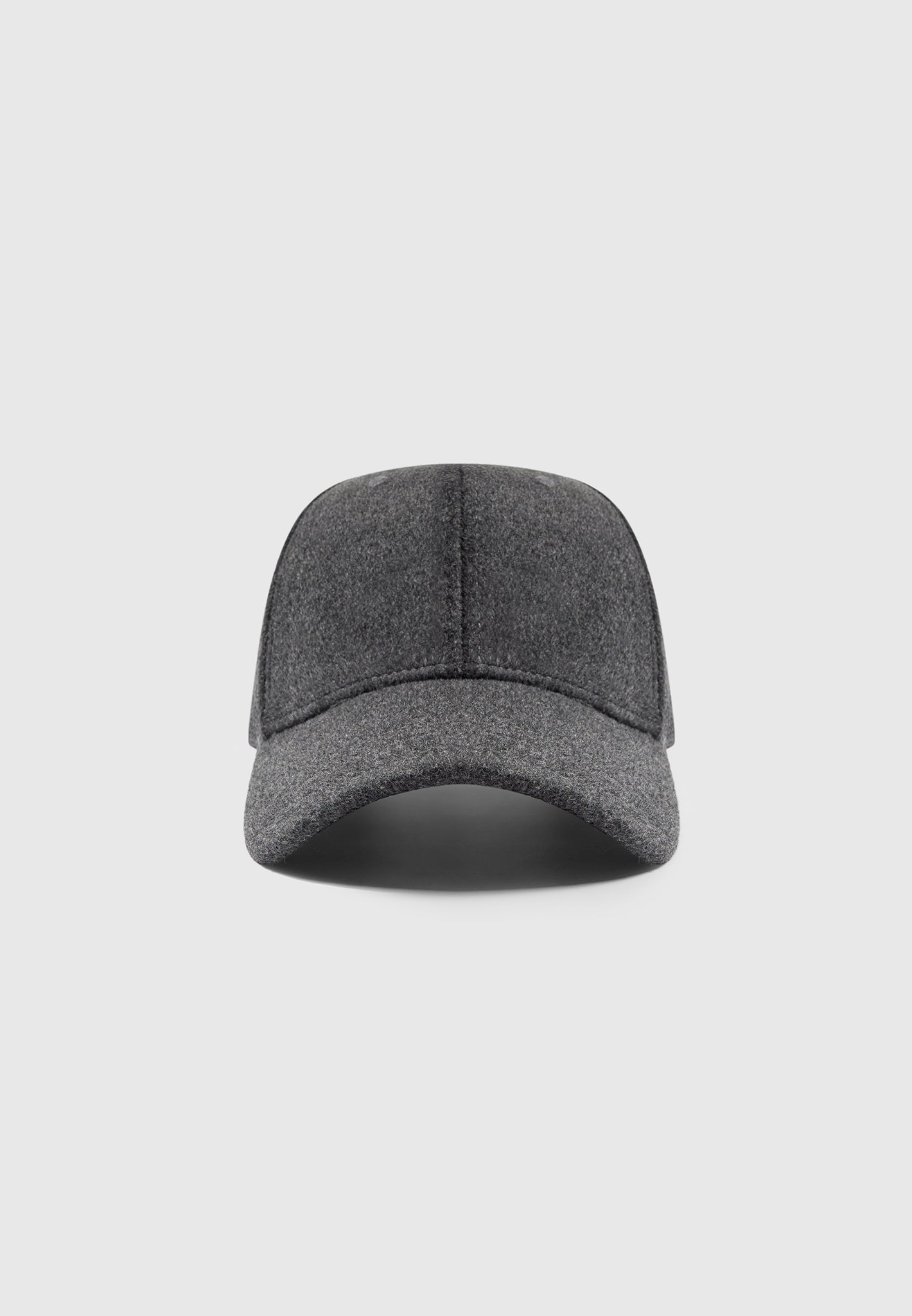 Textured Wool Blend Cap - Charcoal Grey