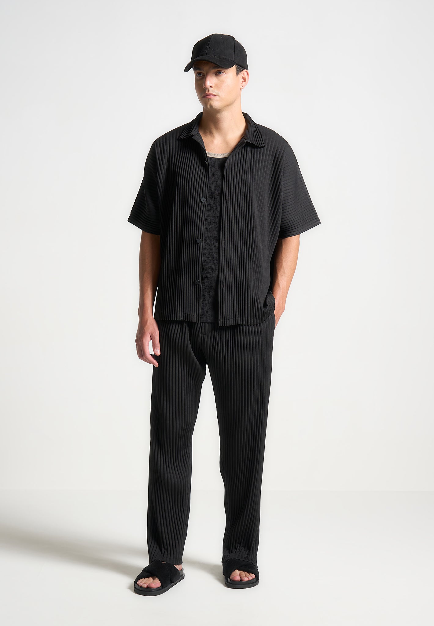 Pleated Shirt - Black