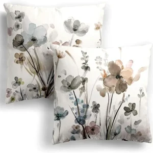 Floral Velvet Pillow Covers Set of 2